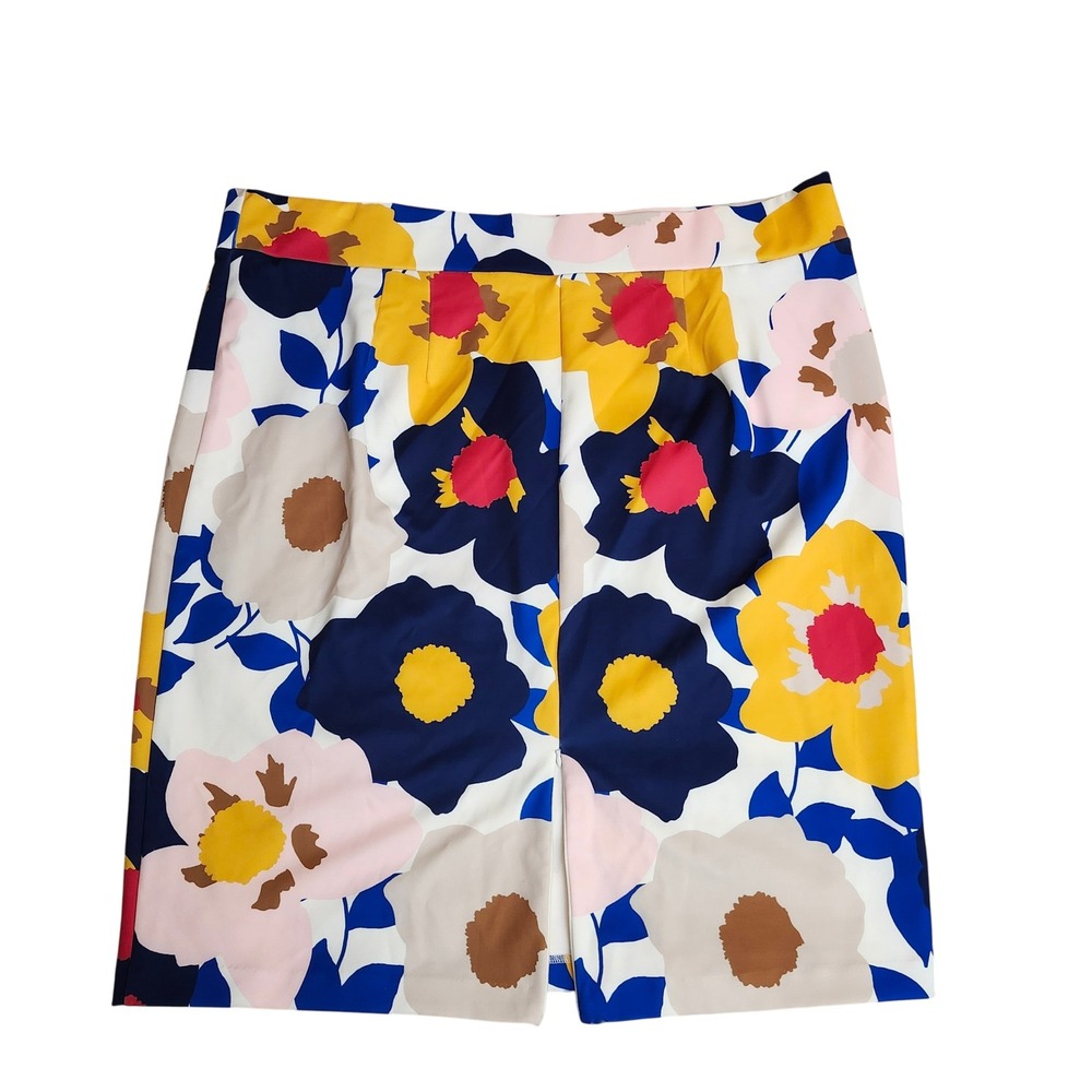 Eloquii Floral Print Skirt‎ Women's Size 28 Stretch Skinny Bold Flowers Career
